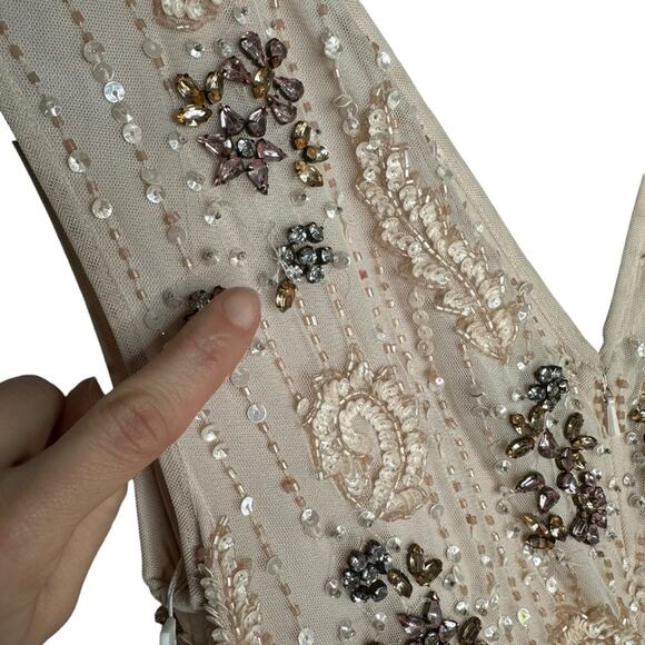 Mac Duggal 93575 Embellished Cap Sleeve Gown - Picture 9 of 13